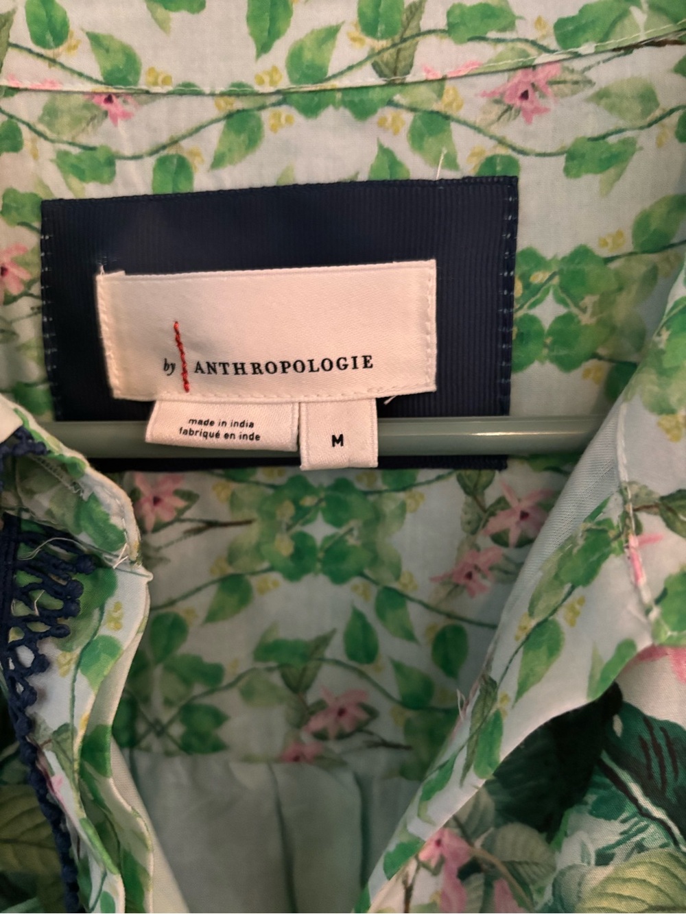 Anthropologie Eleanora Green Multi Floral High-Low Maxi Shirt Dress - Picture 4 of 5